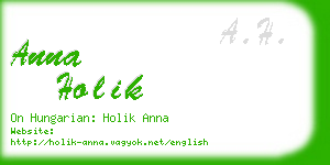 anna holik business card
